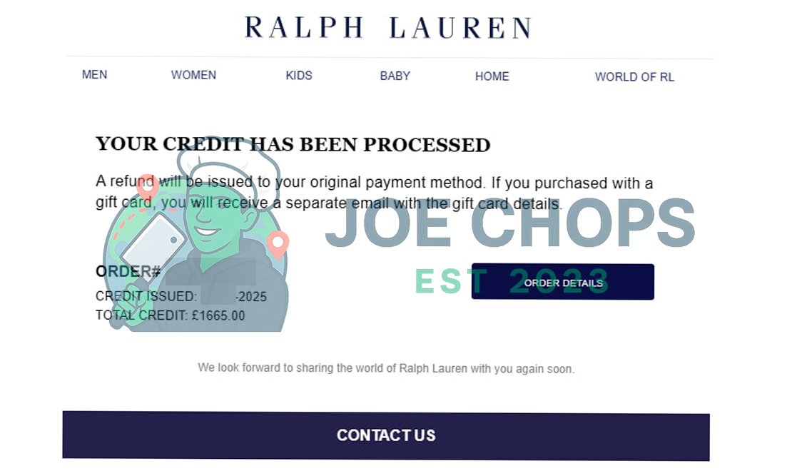 Ralph Lauren Order Success